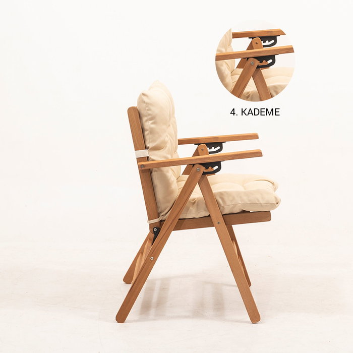 Hanah Home Silla de Jardín MYL04 - Crema